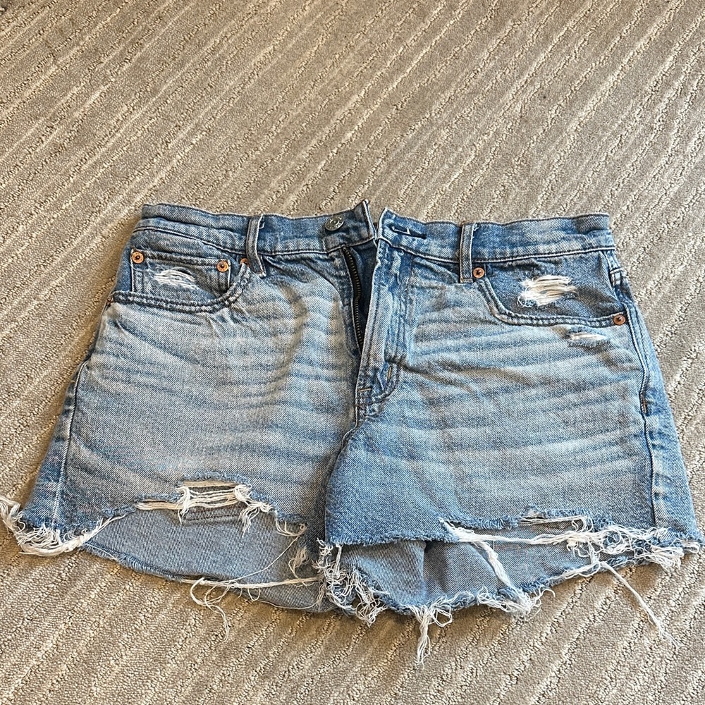American Eagle Distressed Denim High Waisted Shorts